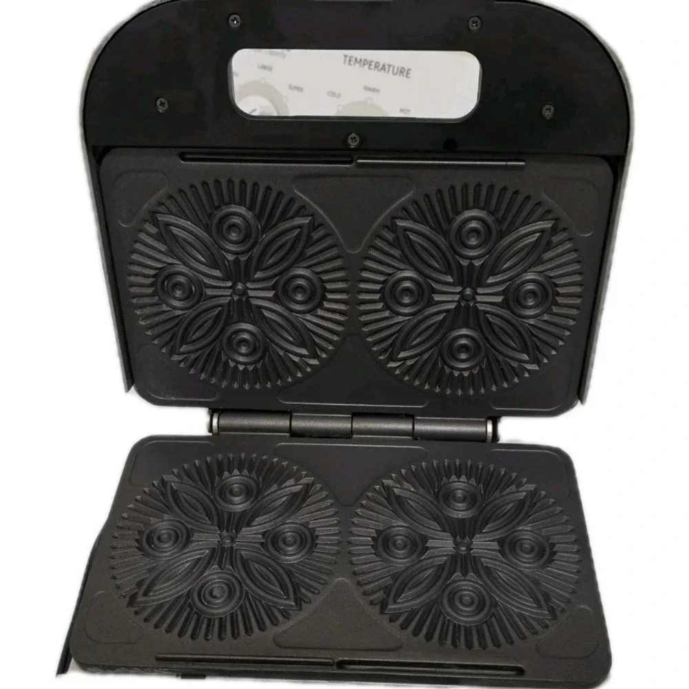 VillaWare Pizzelle Cookie Baker Maker Uno Series Model‎ 2060 IOB Roller Nonstick